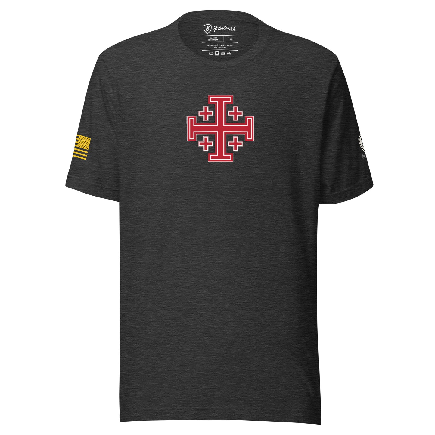 Jerusalem Cross T-Shirt for Men – Faith-Based Tee