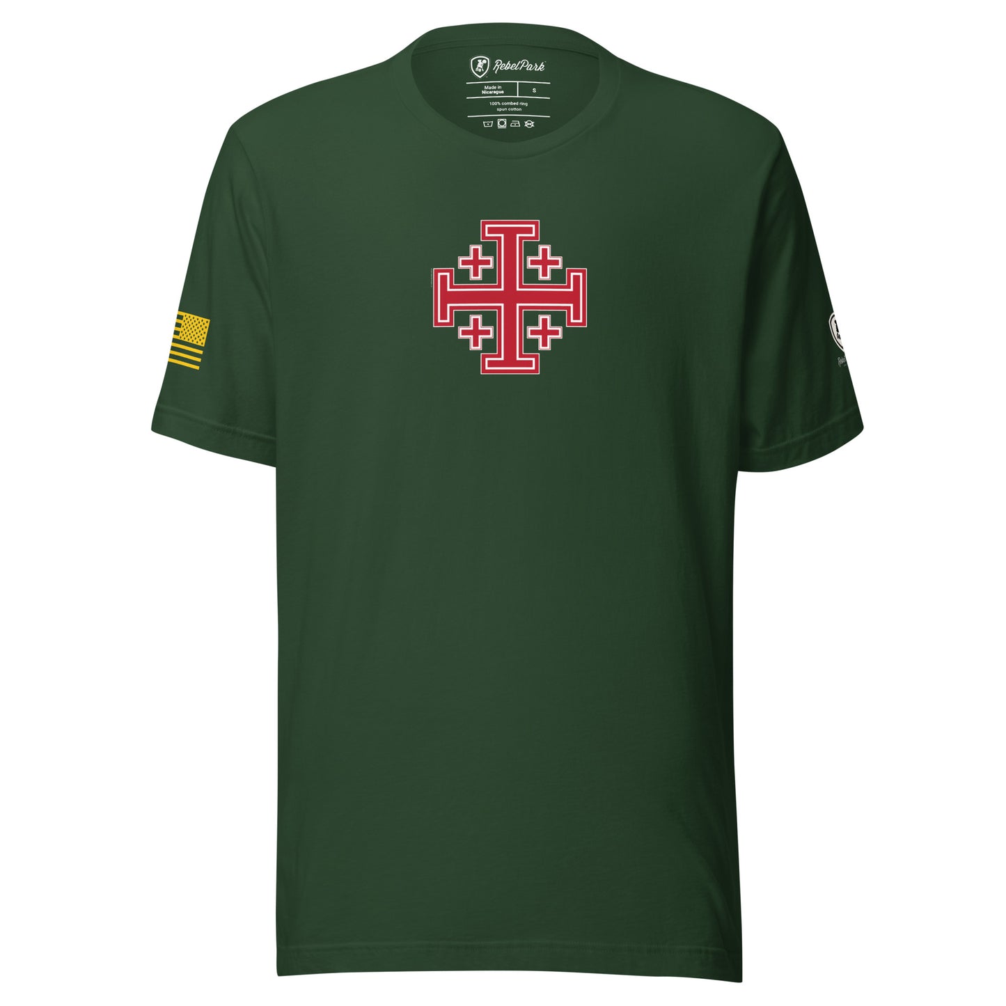 Jerusalem Cross T-Shirt for Men – Faith-Based Tee