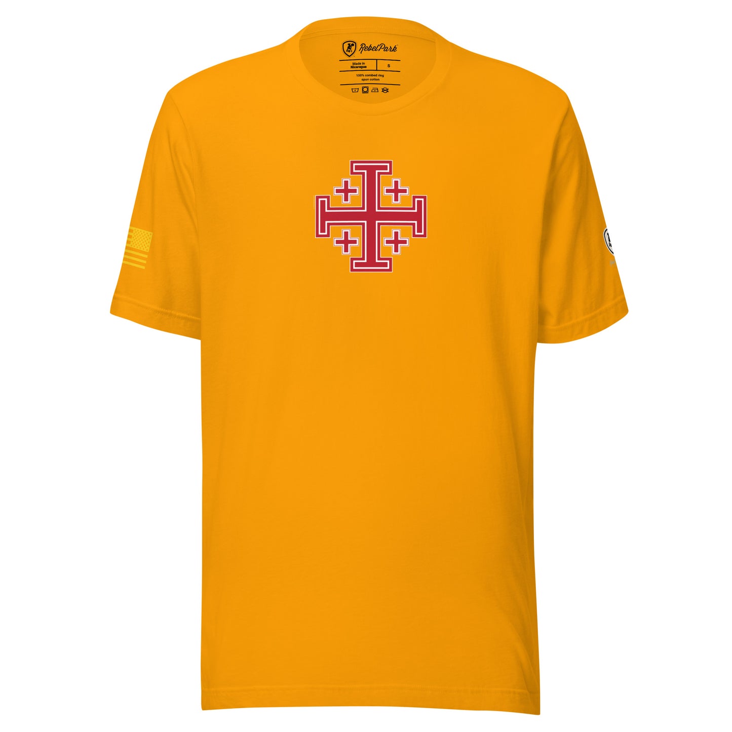 Jerusalem Cross T-Shirt for Men – Faith-Based Tee