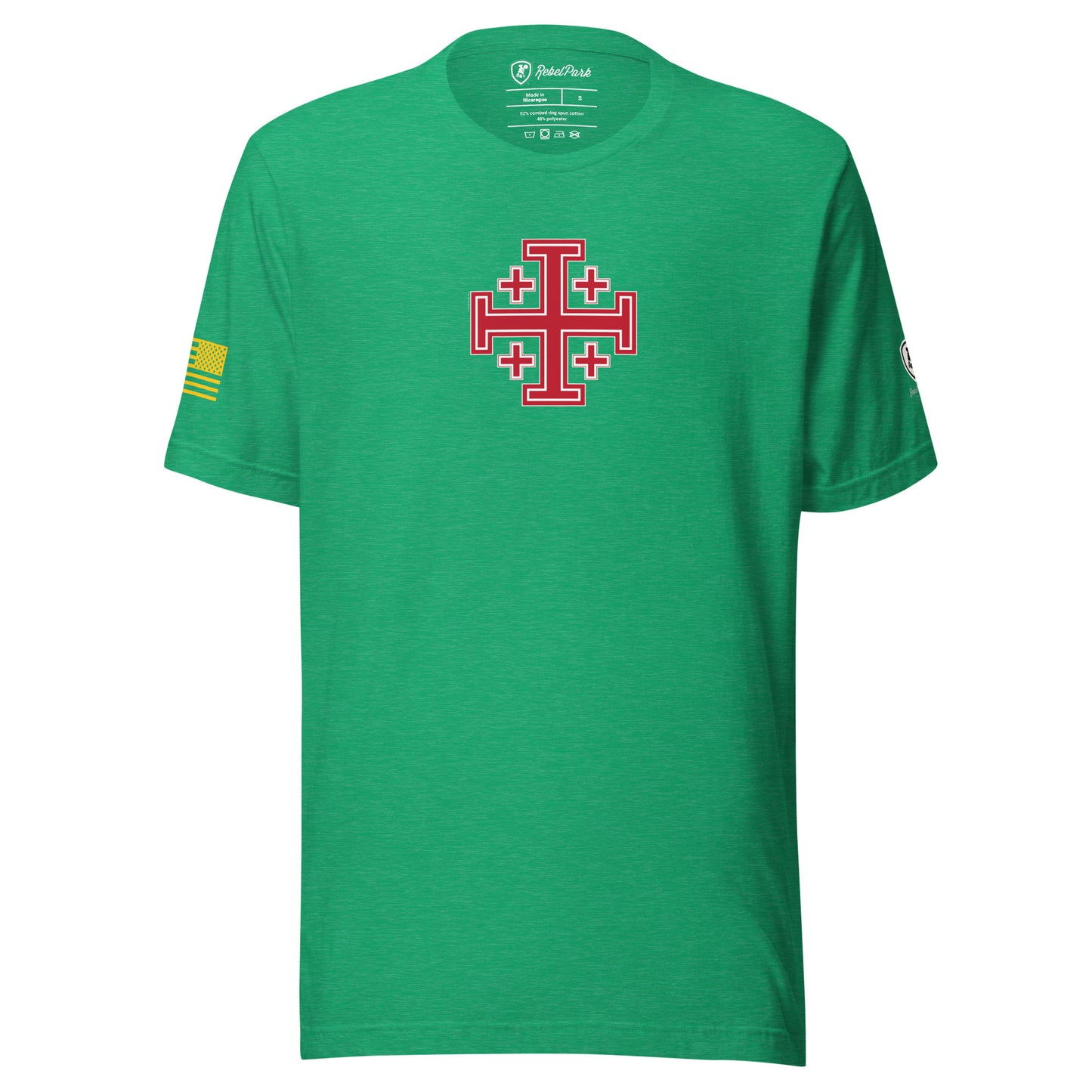 Jerusalem Cross T-Shirt for Men – Faith-Based Tee