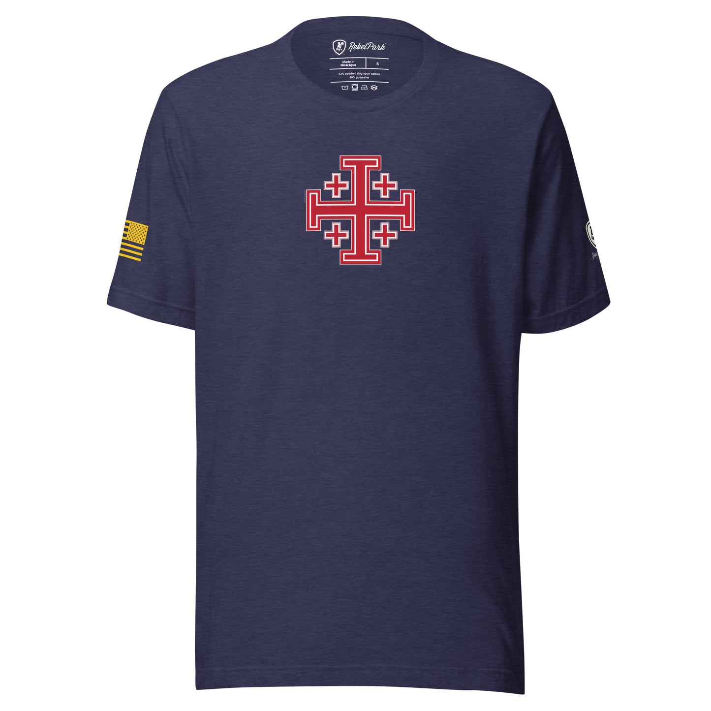 Jerusalem Cross T-Shirt for Men – Faith-Based Tee