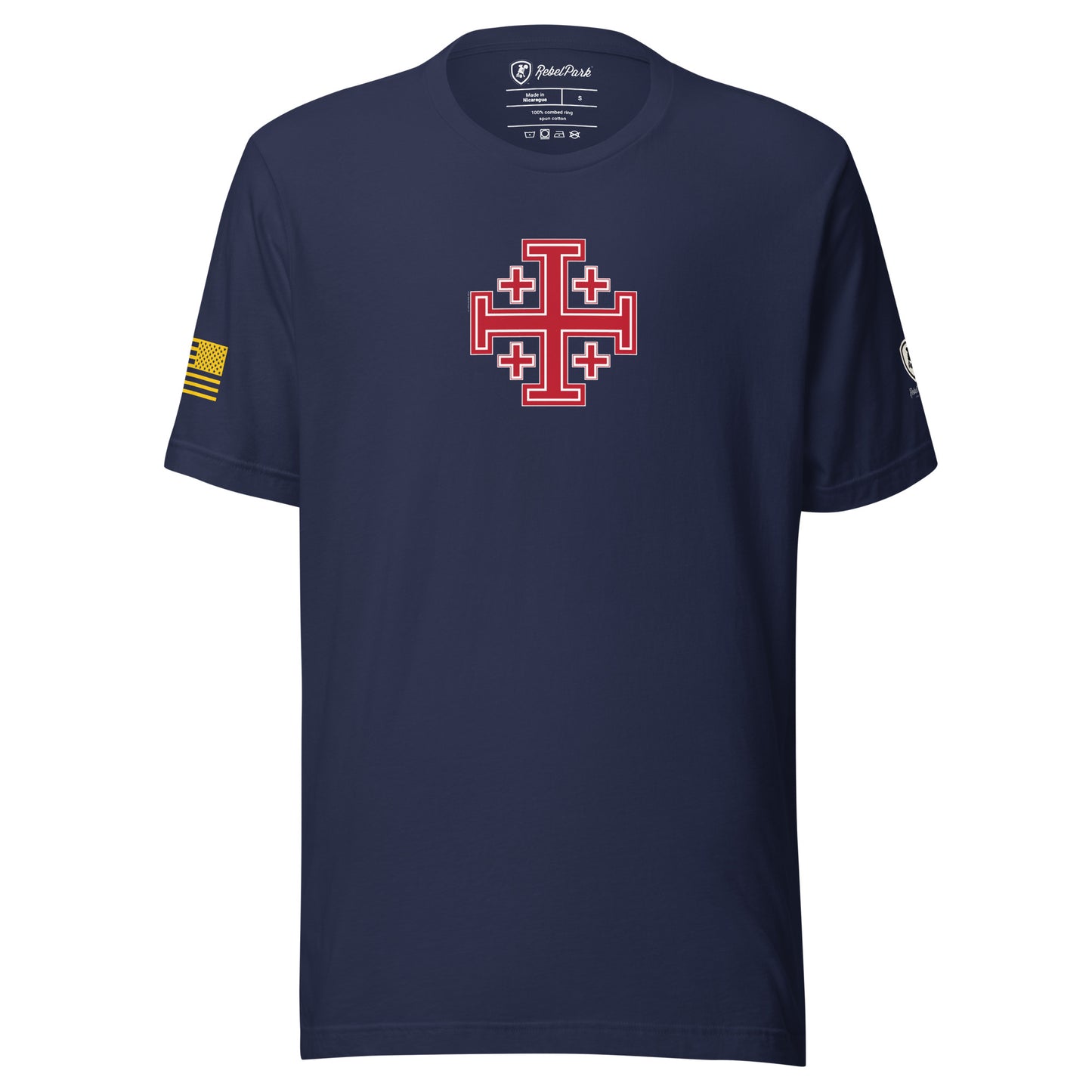 Jerusalem Cross T-Shirt for Men – Faith-Based Tee