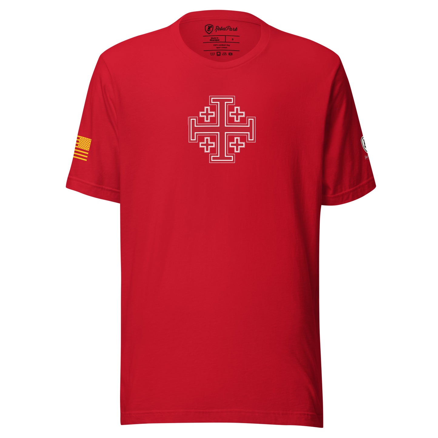 Jerusalem Cross T-Shirt for Men – Faith-Based Tee