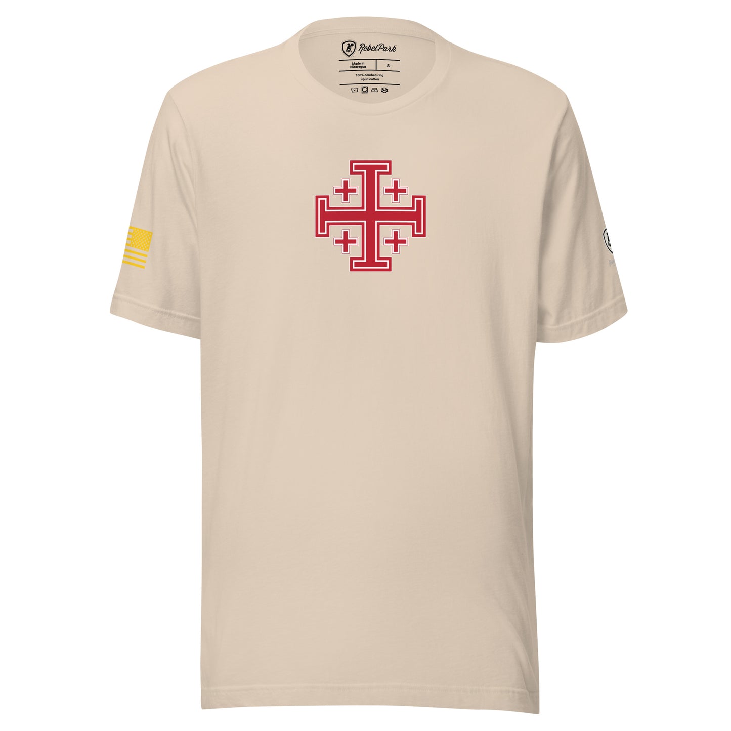 Jerusalem Cross T-Shirt for Men – Faith-Based Tee