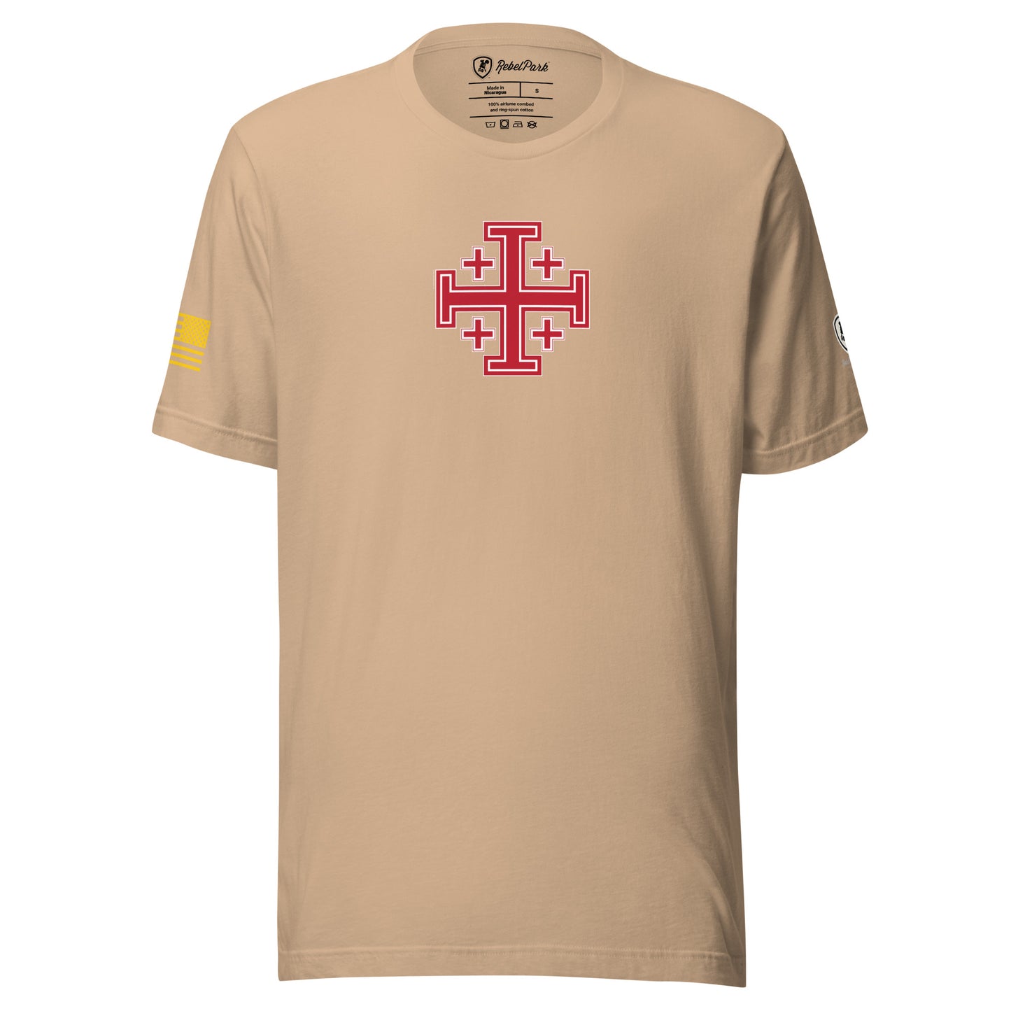 Jerusalem Cross T-Shirt for Men – Faith-Based Tee