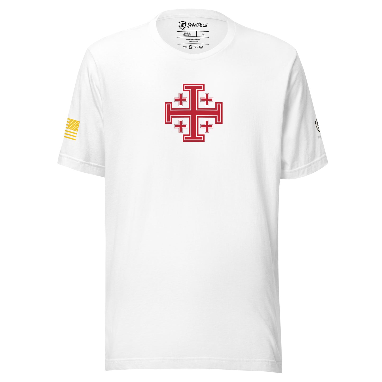 Jerusalem Cross T-Shirt for Men – Faith-Based Tee
