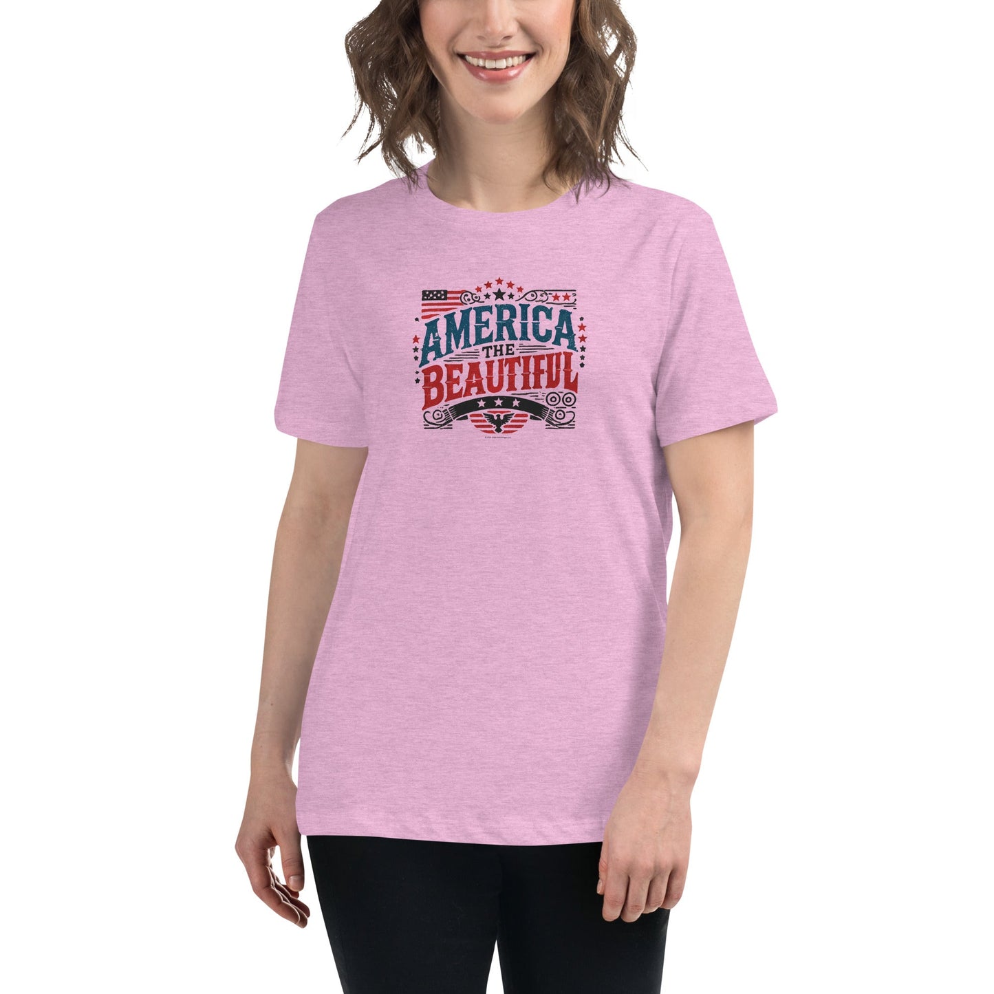 Women’s Patriotic Tee - USA Flag Shirt - America the Beautiful T-Shirt - Rebel Park USA