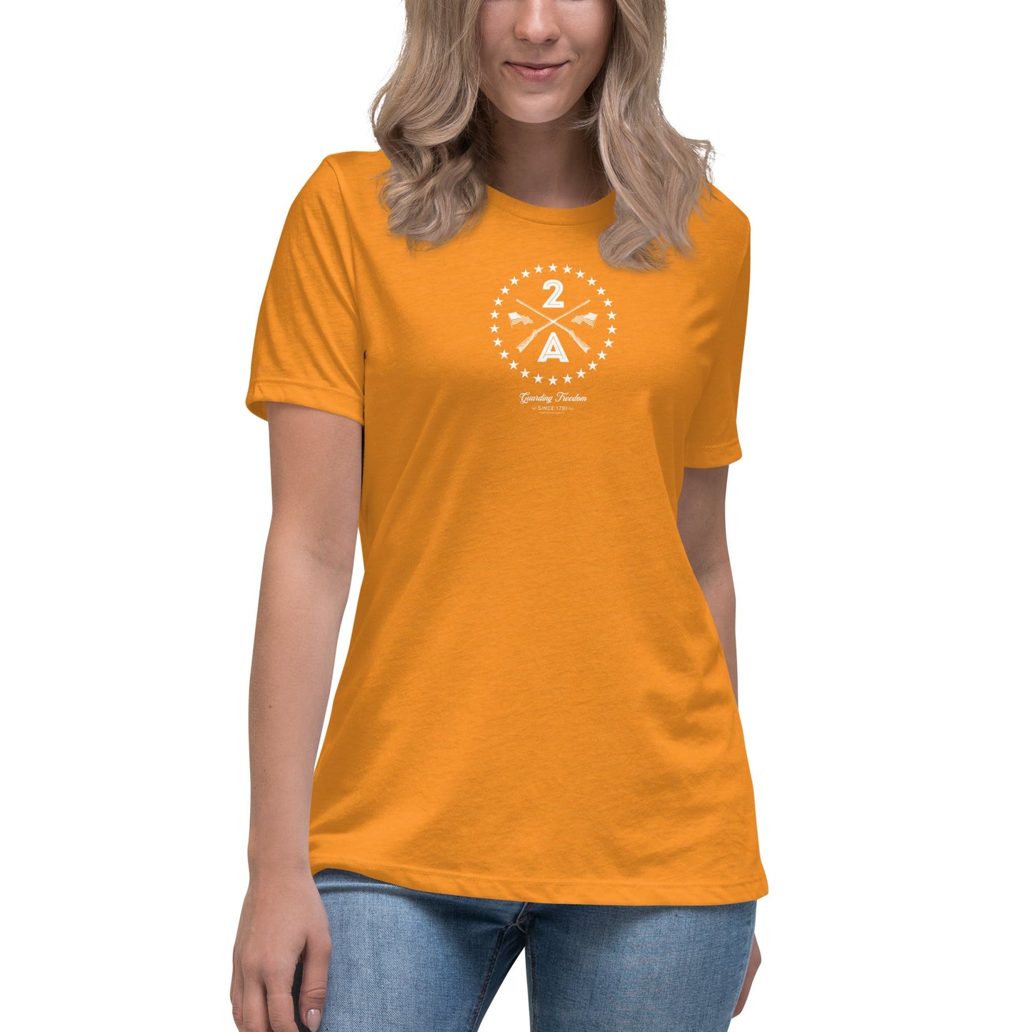Womens Pro - Gun Rights Tee - 2A – Guarding Freedom Since 1791 – Top - Rebel Park USA