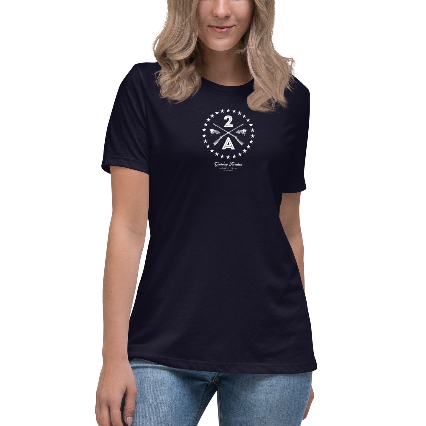 Womens Pro - Gun Rights Tee - 2A – Guarding Freedom Since 1791 – Top - Rebel Park USA