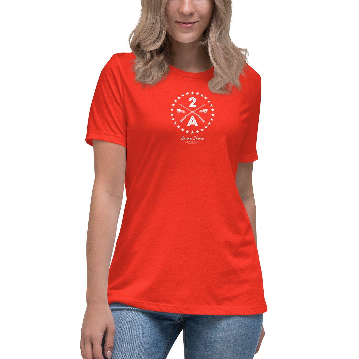 Womens Pro - Gun Rights Tee - 2A – Guarding Freedom Since 1791 – Top - Rebel Park USA