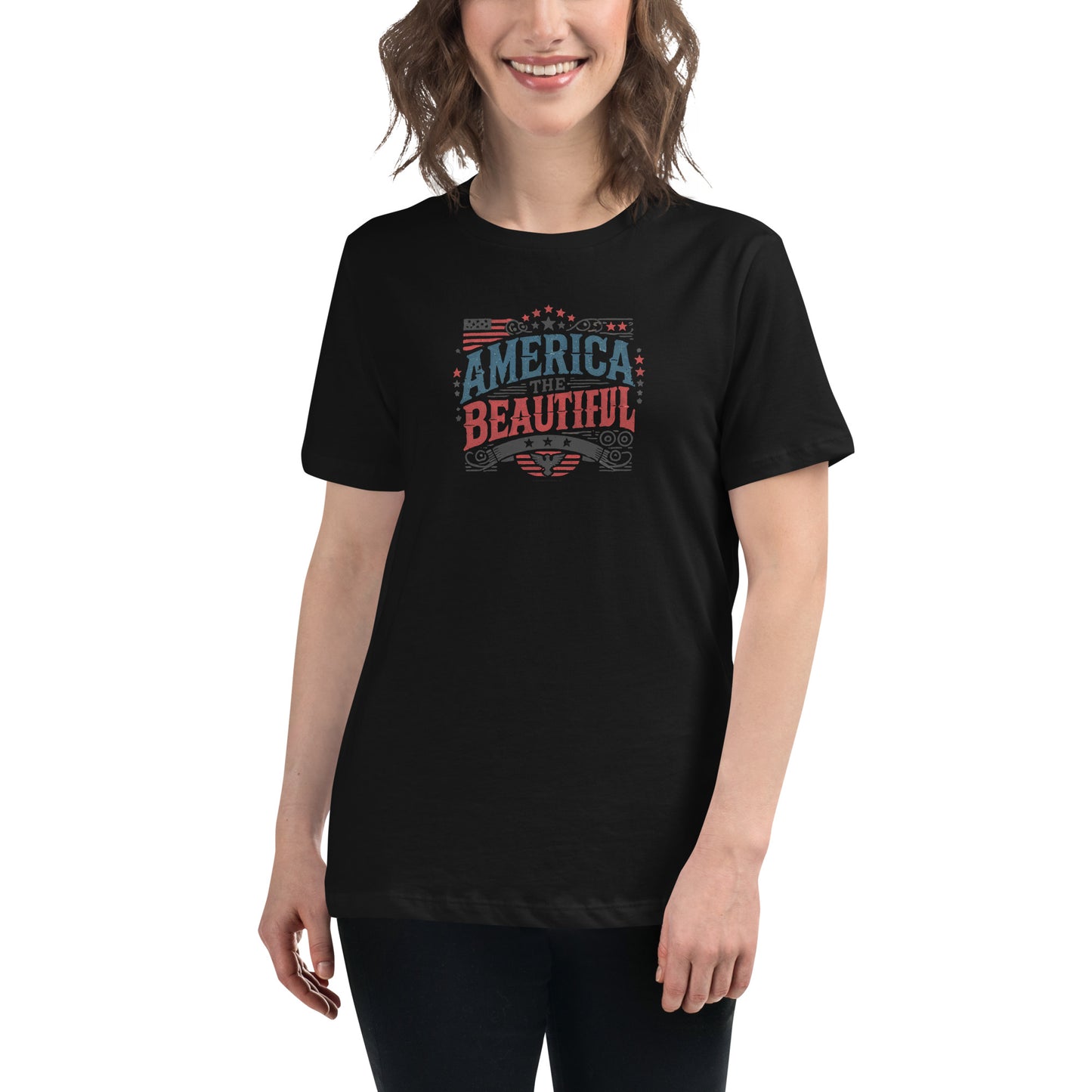 Women’s Patriotic Tee - America the Beautiful T-Shirt