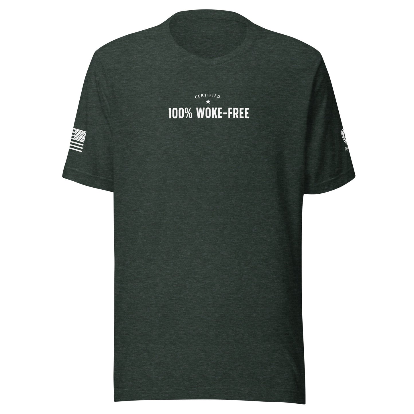 100% Woke - Free T-Shirt – Anti - Woke Tee – Patriotic Graphic Shirt for Men - Rebel Park USA
