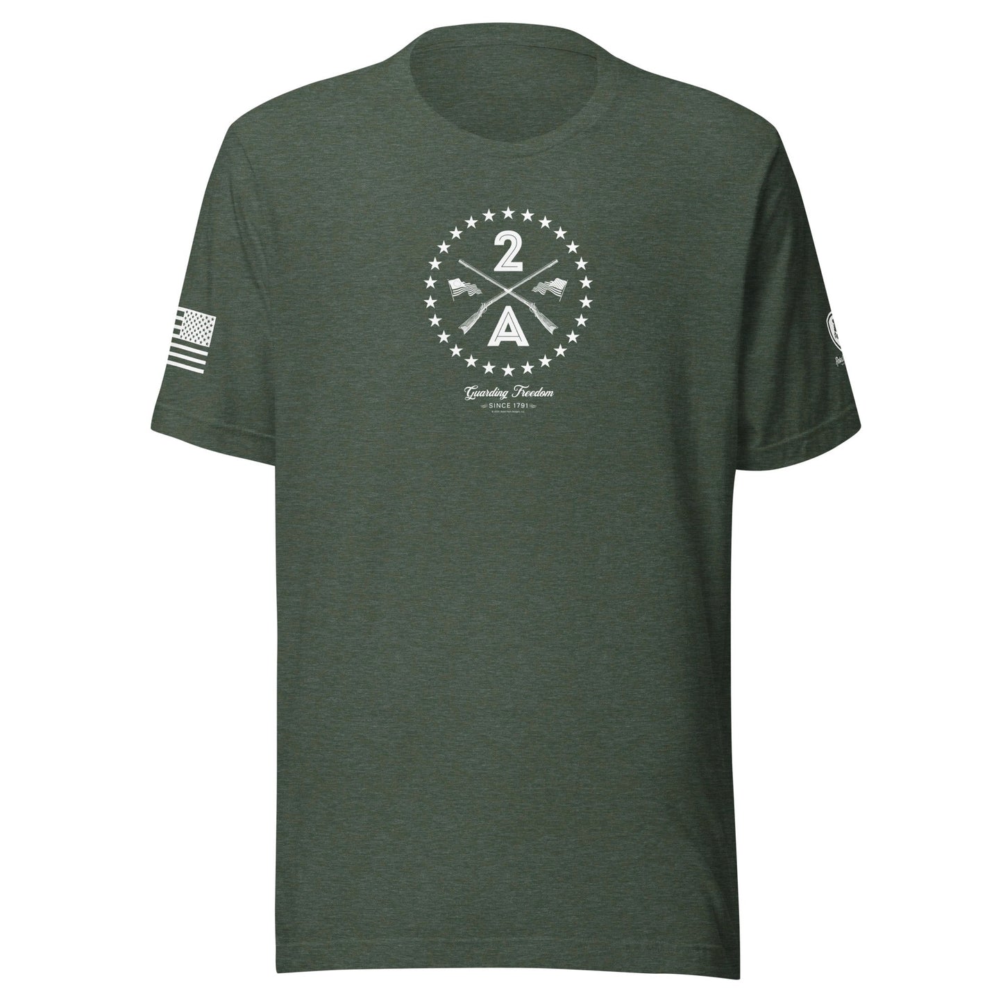 2nd Amendment Gun Rights Tee – 2A - "Guarding Freedom Since 1791" Tee - Rebel Park USA