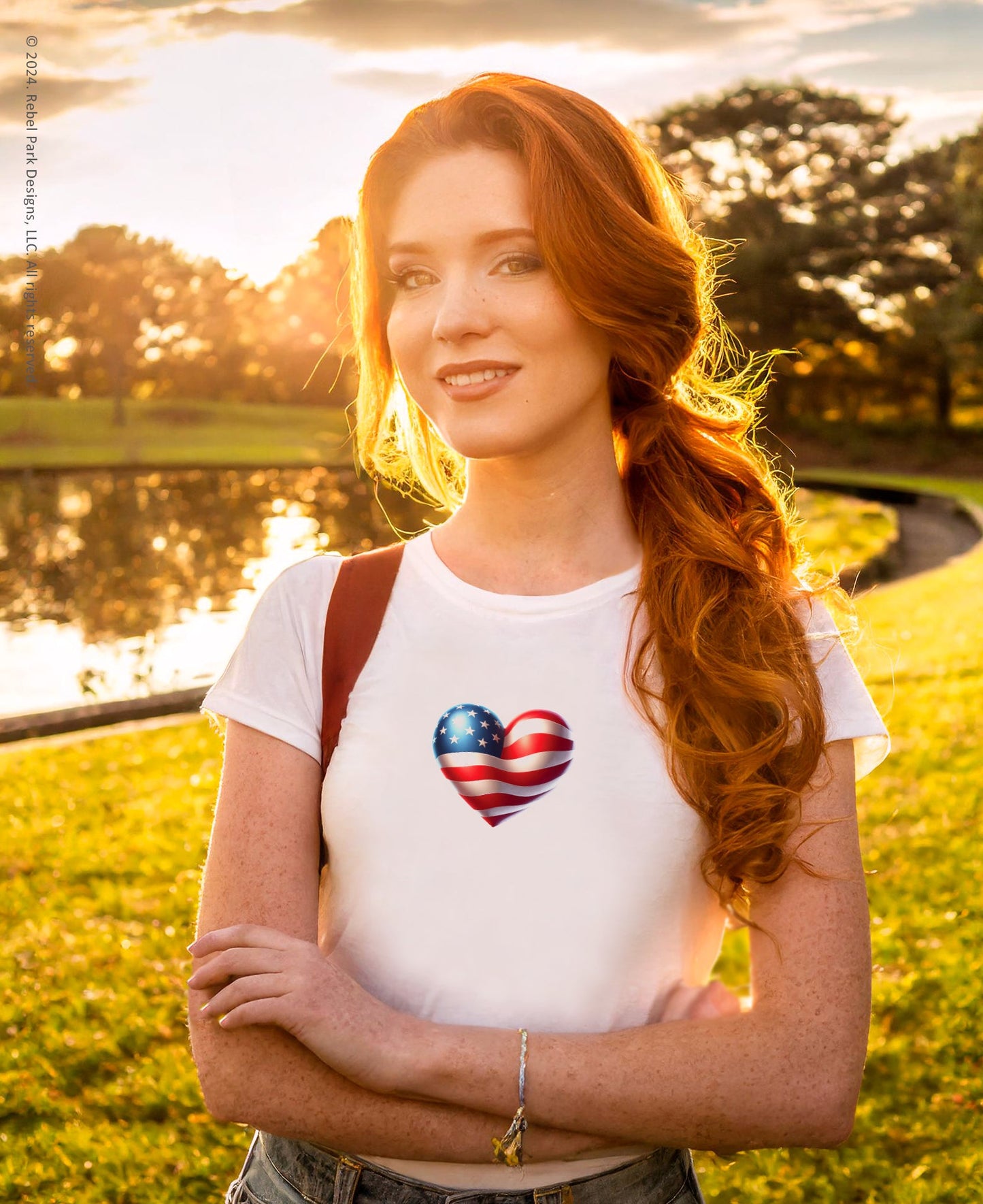 4th of July Shirts for Women - Independence Day Apparel - USA Love Top - Rebel Park USA