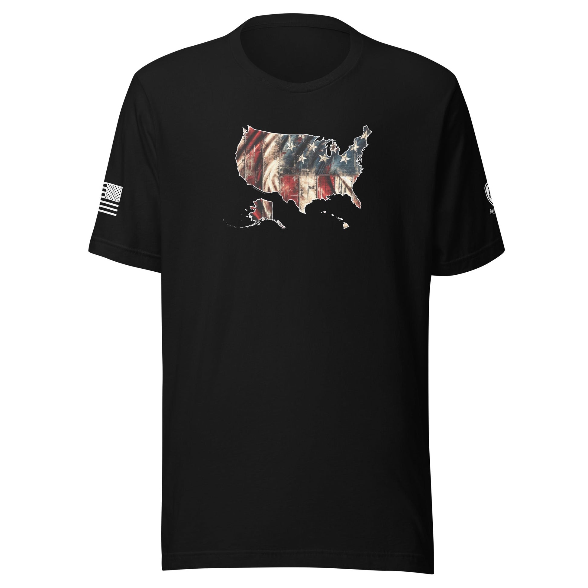 American - Made – USA Map T-Shirt - Patriotic Quality Graphic T-Shirts - Rebel Park USA