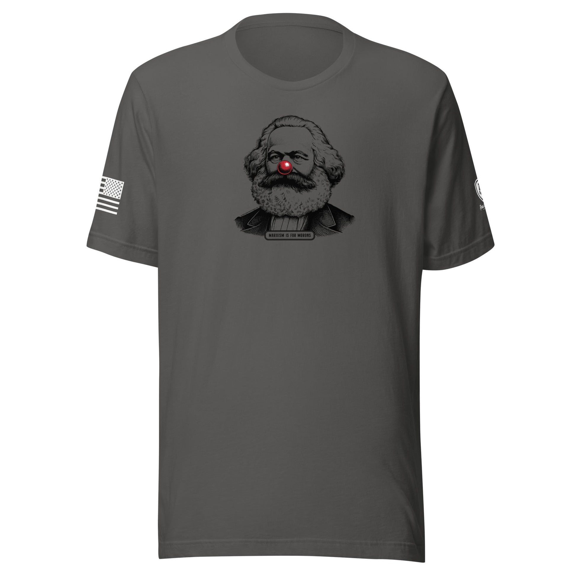 Anti - Communist Tee – Pre - Shrunk Cotton Tee - Karl Marx Clown Nose Tee - Rebel Park USA
