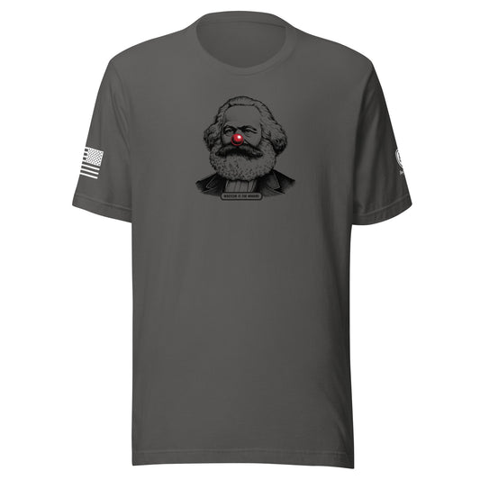 Anti - Communist Tee – Pre - Shrunk Cotton Tee - Karl Marx Clown Nose Tee - Rebel Park USA