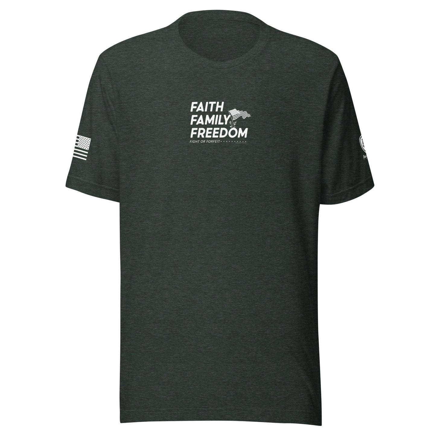 Christian T-Shirts - Faith - Based Tee - Faith, Family, Freedom T-Shirt - Rebel Park USA