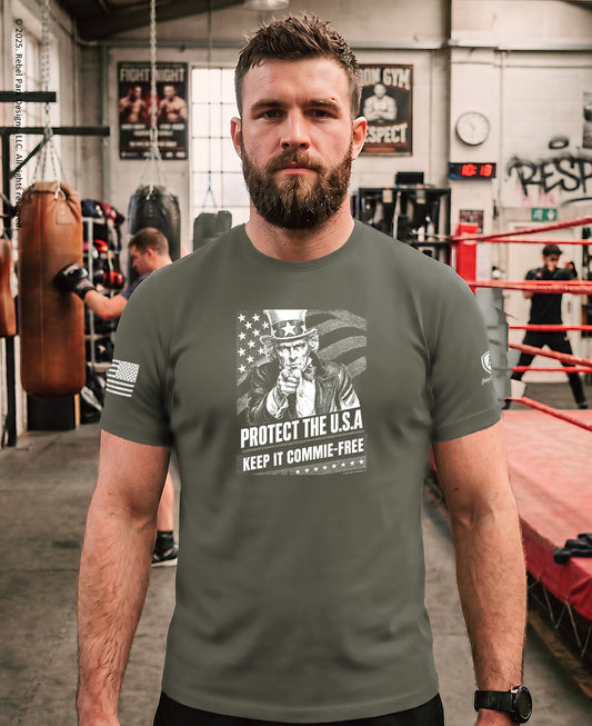 Anti-Communist T-Shirt | Protect America Keep it Commie-Free Tee