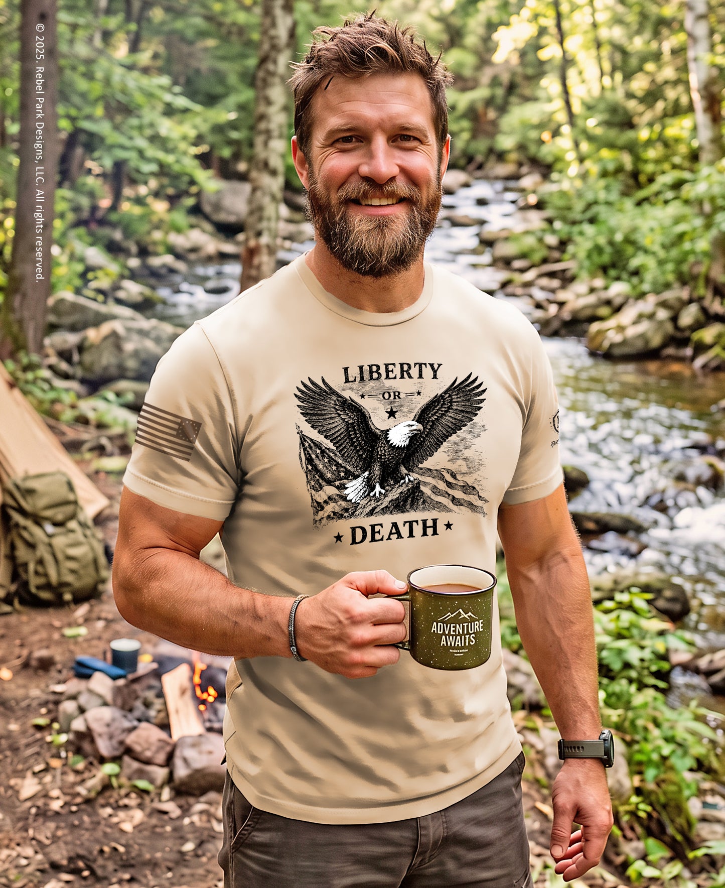 Unisex tLiberty or Death T-Shirt | Patriotic Pro-Freedom Tee-shirt