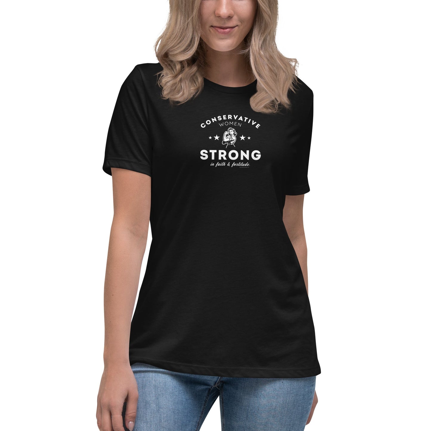 Conservative Women Strong T-Shirt – MAGA Tees for Women - MAGA Shirts - Rebel Park USA