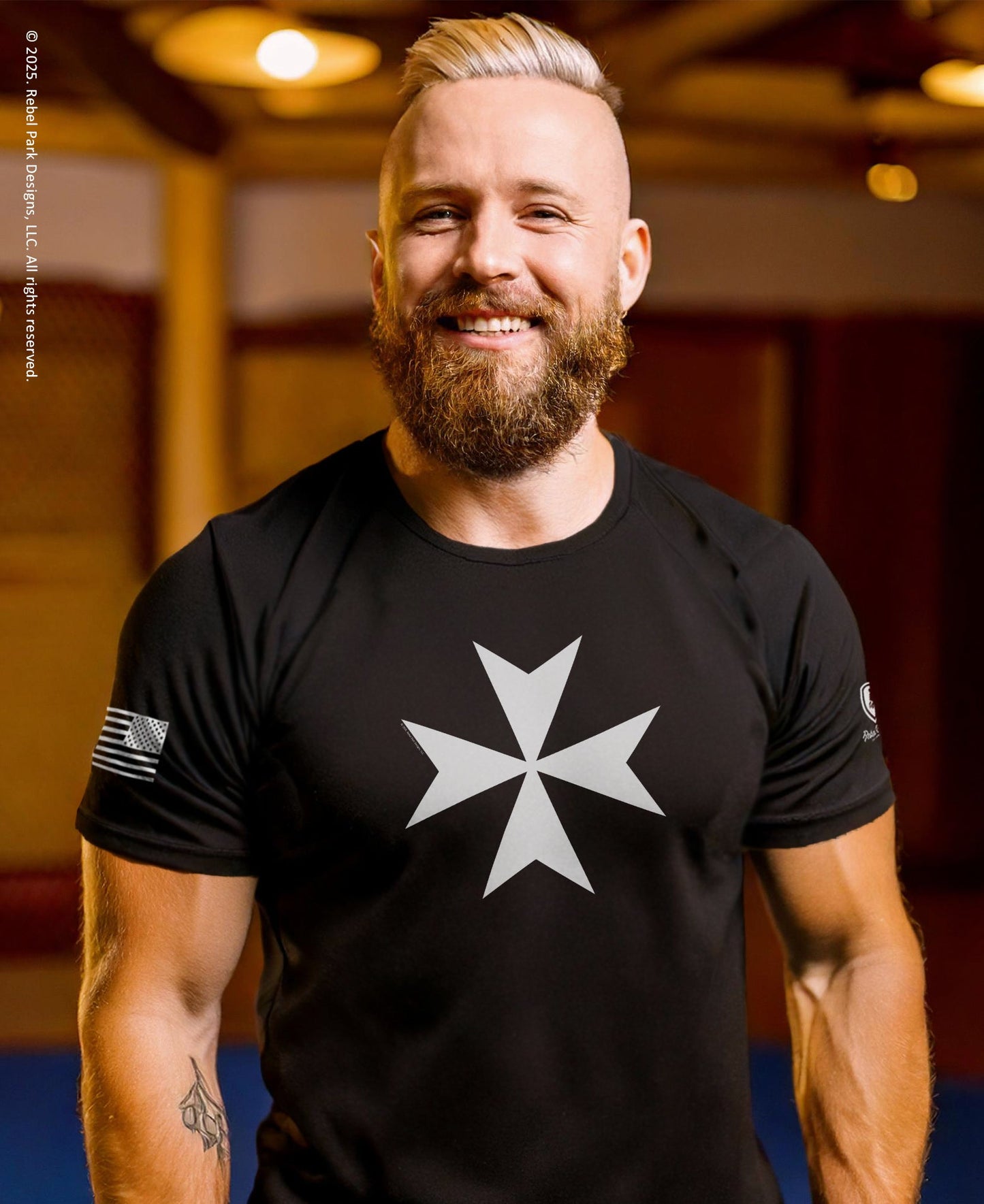 Faith - Based Tee for Holy Warriors | Crusader Hospitaller Cross T-Shirt - Rebel Park USA