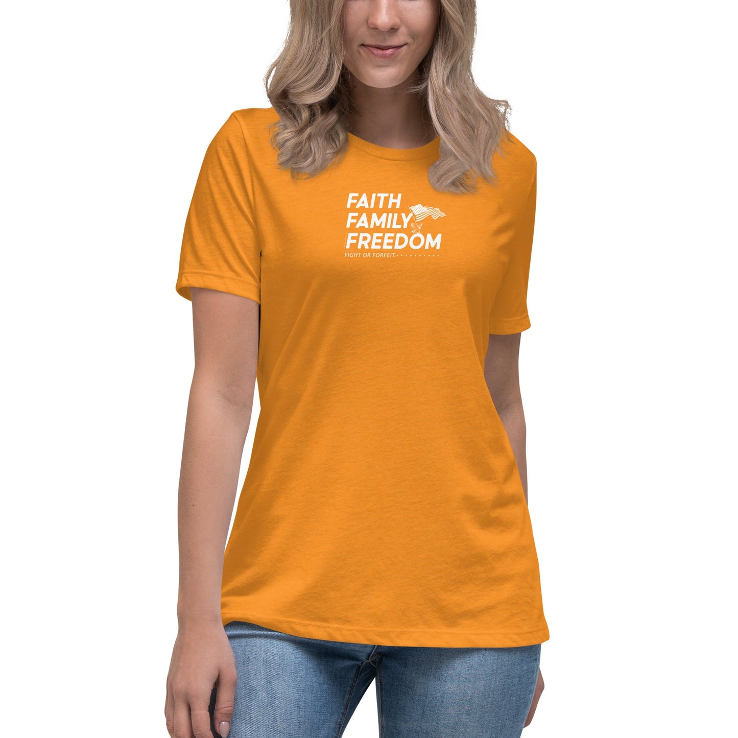 Faith Family Freedom Tee – Christian Women's Tee - Patriot Lady Shirt - Rebel Park USA