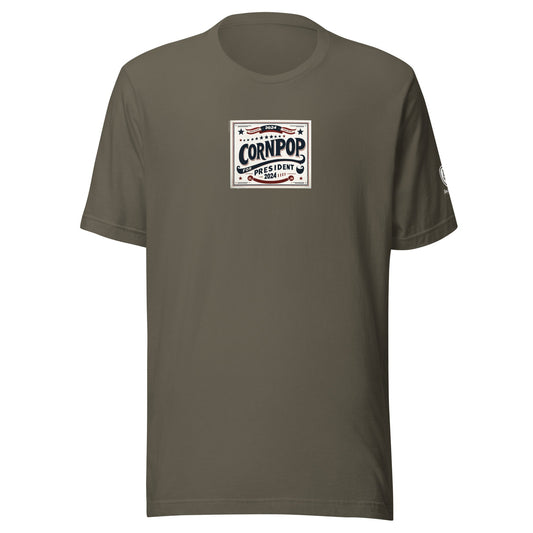 Funny MAGA T-Shirts - Fun Political Tees - CornPop for President Tee - Rebel Park USA