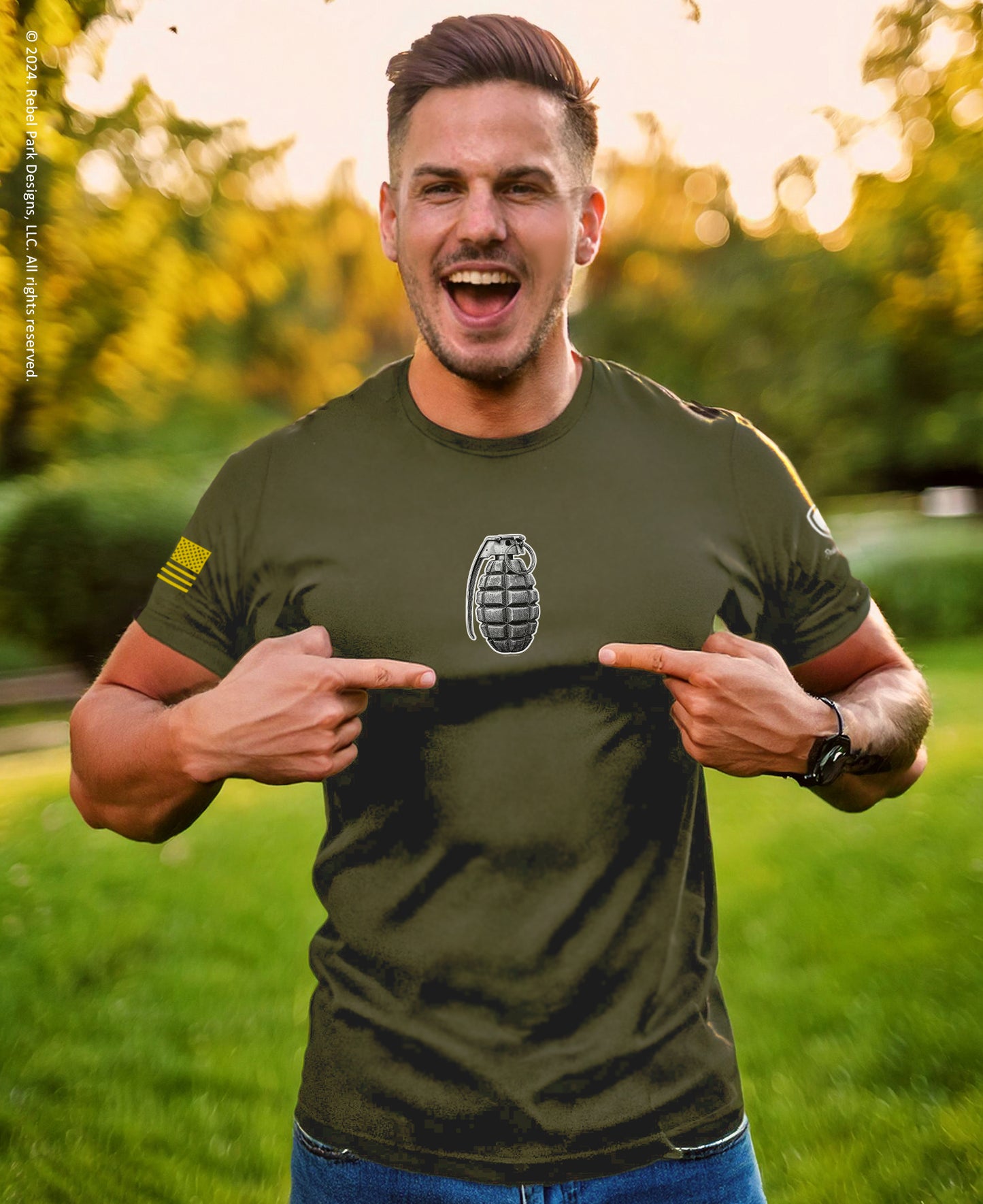 Funny Men's Tee – Satirical Military Shirts - Grenade Tee