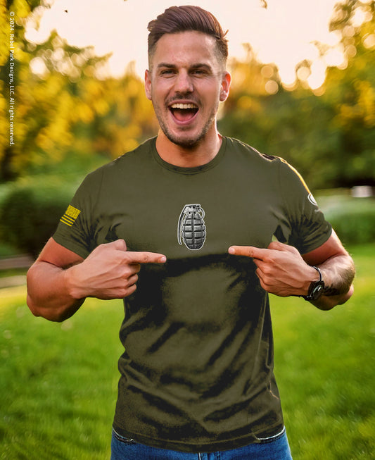 Funny Men's Tee – Satirical Military Shirts - Grenade Tee
