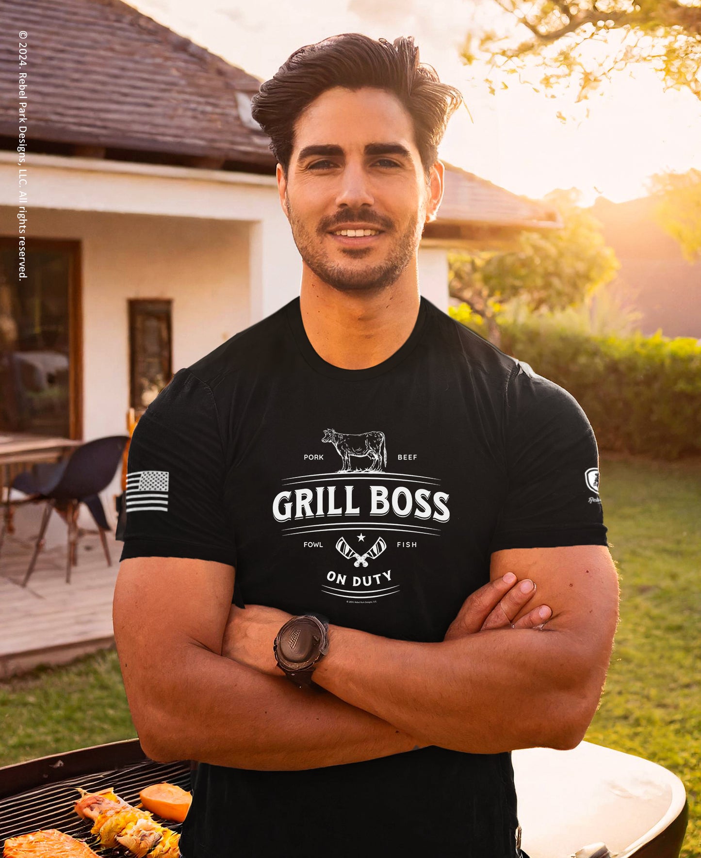 Funny Shirts for Men - Grill Boss | Grill Boss on Duty