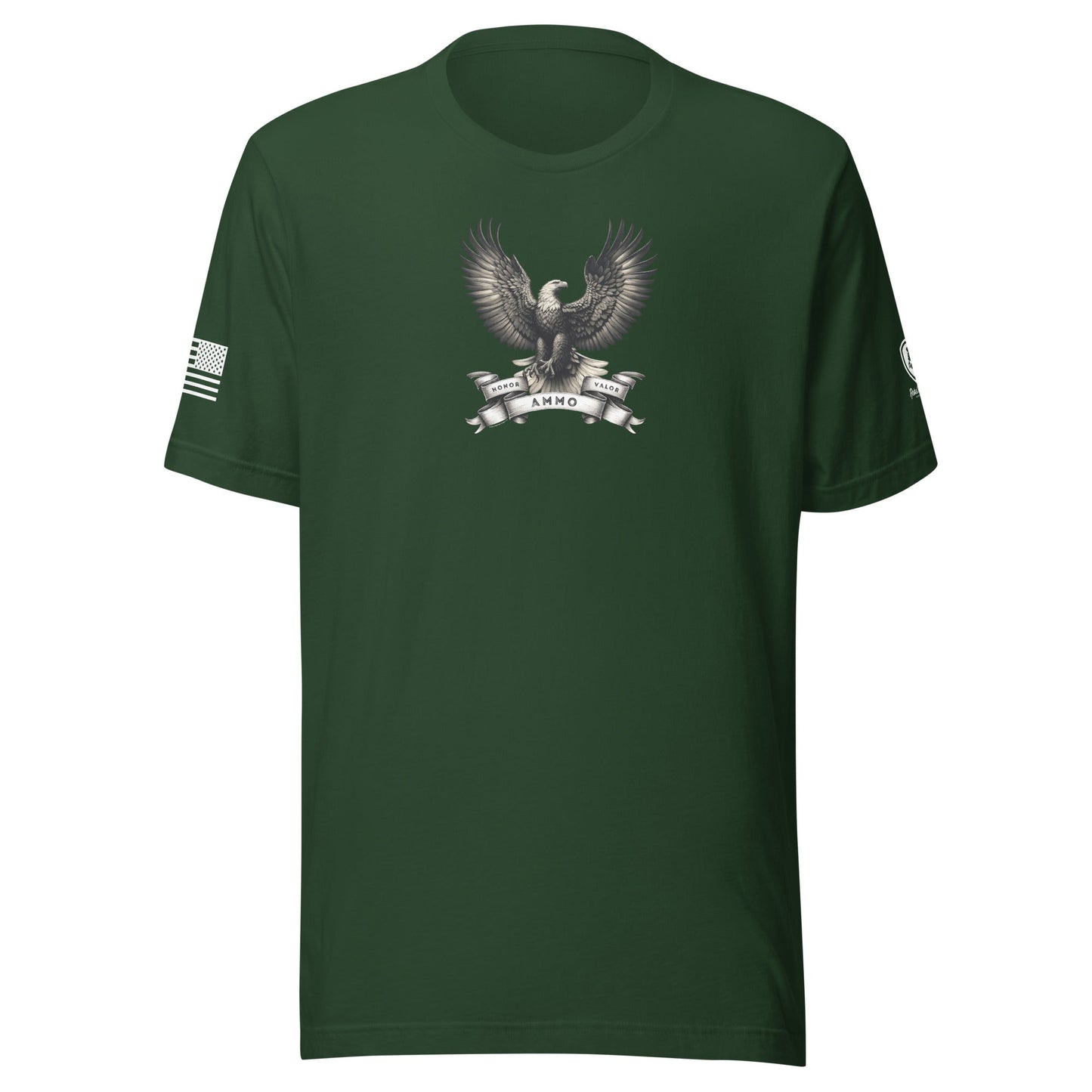 Honor Valor Ammo T-Shirt – Funny 2nd Amendment Patriotic Shirt - Rebel Park USA