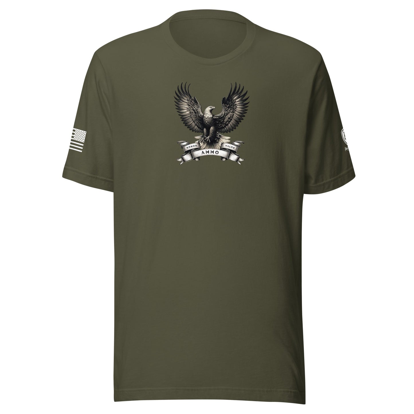Honor Valor Ammo T-Shirt – Funny 2nd Amendment Patriotic Shirt - Rebel Park USA