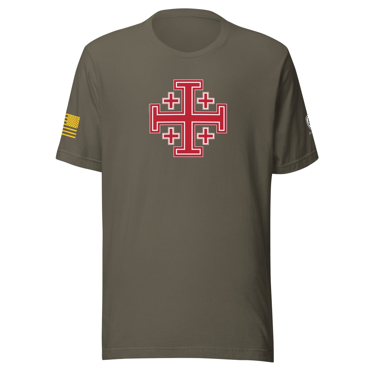 Jerusalem Cross T-Shirt - Faith - Based Tee - Rebel Park USA