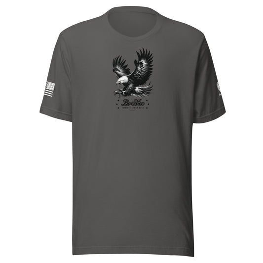 MAGA Tee – Conservative Shirts - Be Nice - Patriots Strike Back Shirt - Rebel Park USA