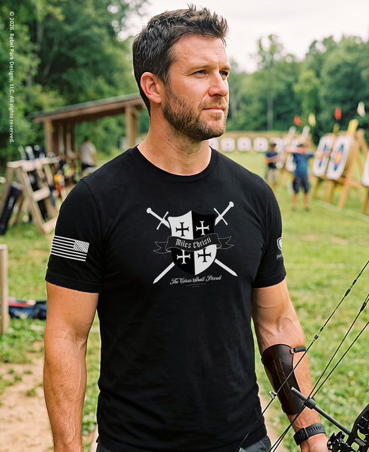 Crusader T-Shirt | Miles Christi - The Cross Shall Prevail Tee
