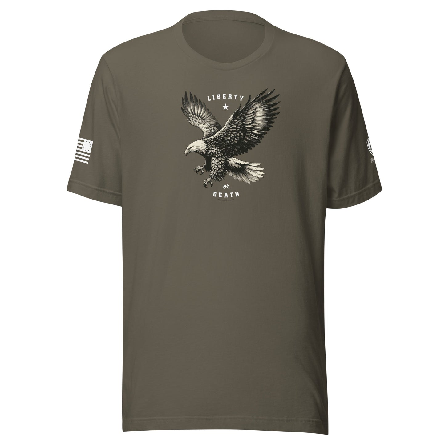 Military T-Shirt - Patriotic American Tee – Liberty or Death T-Shirt - Rebel Park USA