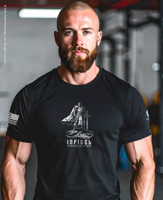 Templar Knight “Infidel – Bowing to No One but Christ” T-Shirt - Rebel Park USA