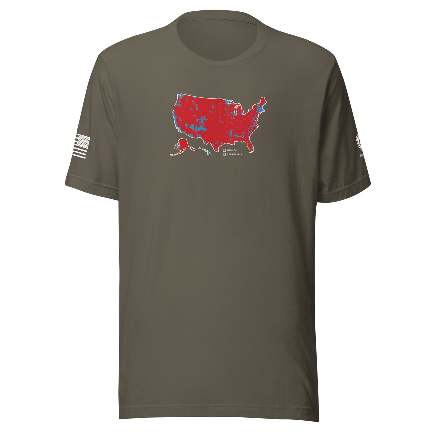 Trump Election T-Shirt – Men's MAGA Tee - USA Map - Weeniezuela Tee - Rebel Park USA