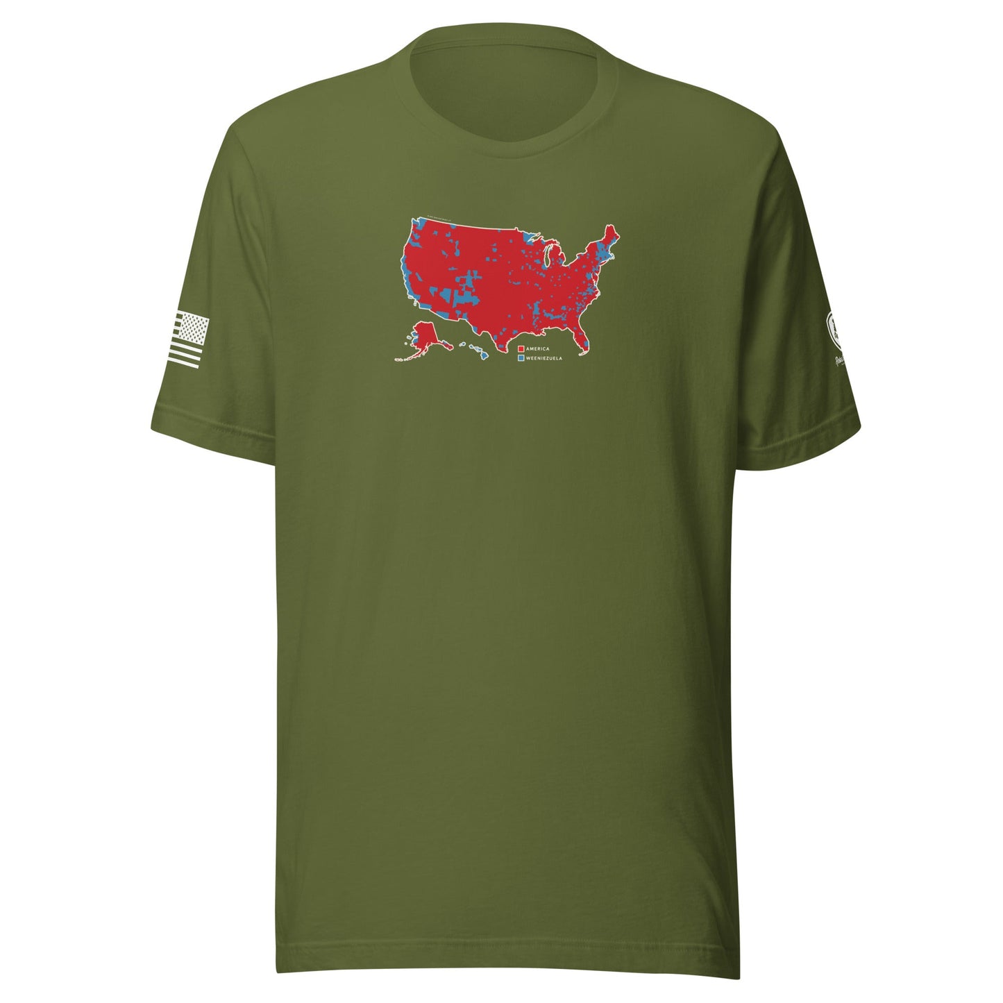 Trump Election T-Shirt – Men's MAGA Tee - USA Map - Weeniezuela Tee - Rebel Park USA