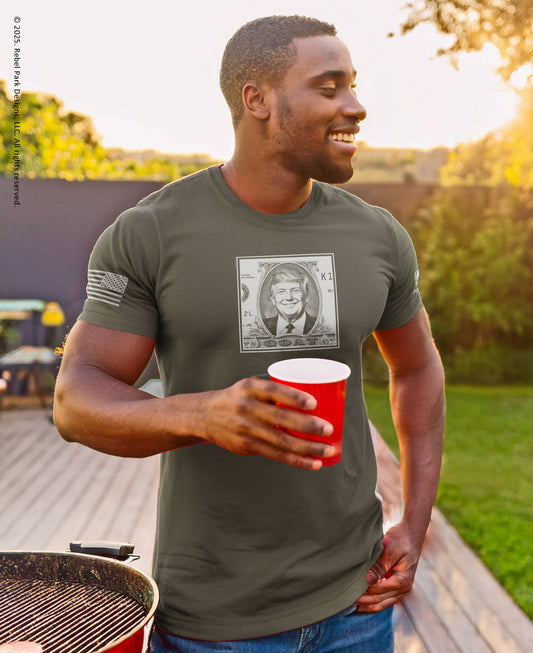 GOAT Trump Shirt - Currency Graphic for Style & Comfort