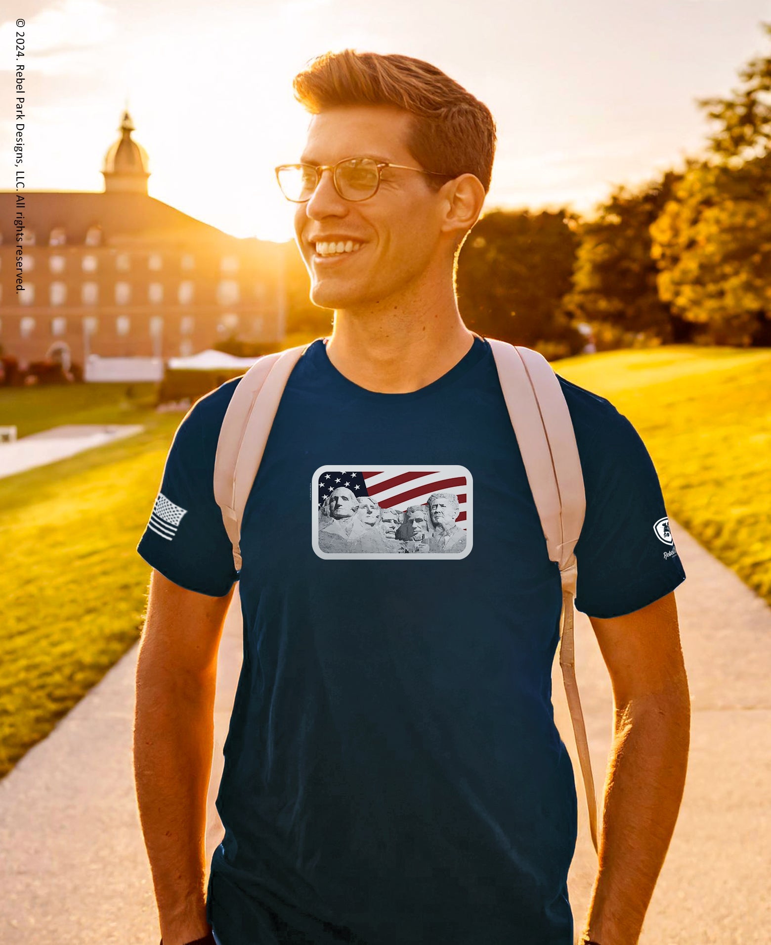 Trump Mt. Rushmore Tee – MAGA T-Shirts for Men – Mt. Rushmore Tee - Rebel Park USA