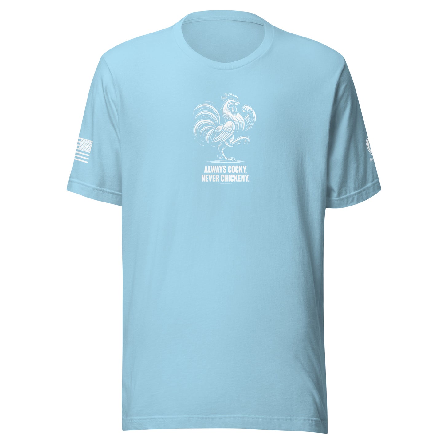 Men's Funny Tees - Always Cocky - Never Chickeny 