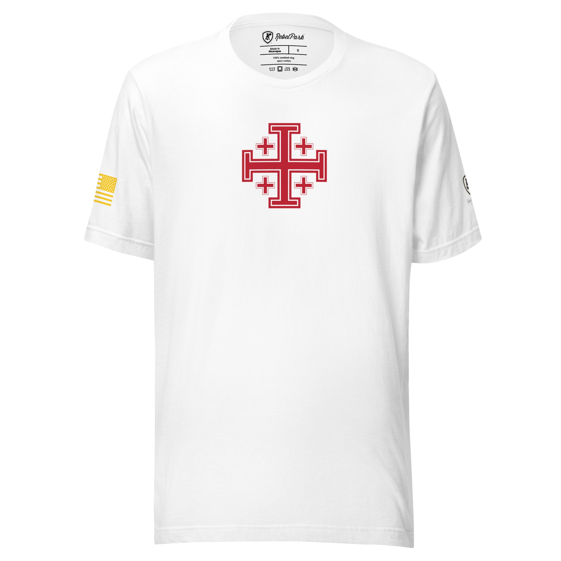 Jerusalem Cross T-Shirt for Men – Faith-Based Tee