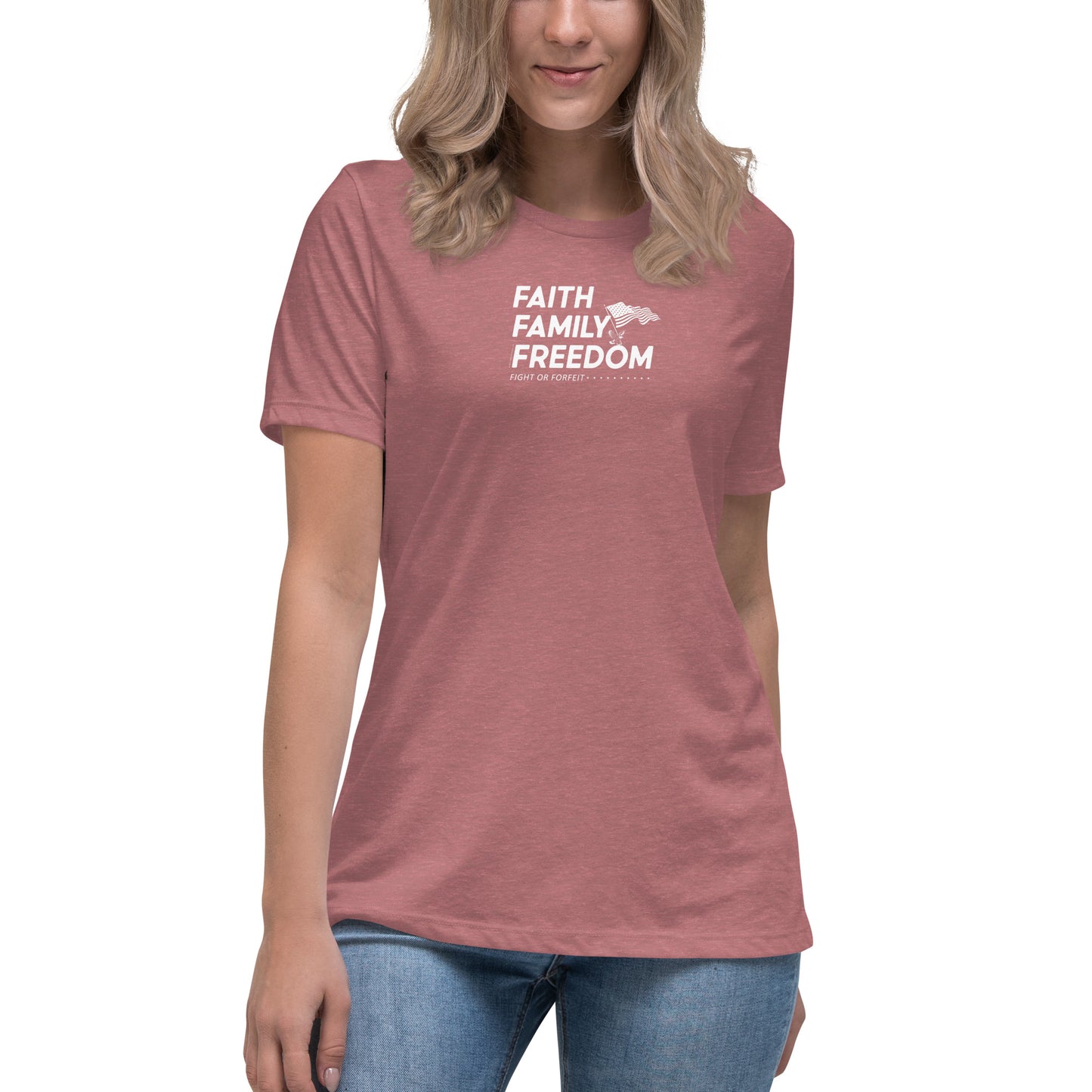Faith Family Freedom Tee – Christian Women's T-Shirt