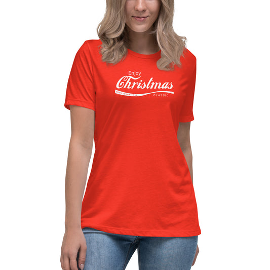 MAGA Women's Christmas Tee - Enjoy Christmas 100% Woke-Free
