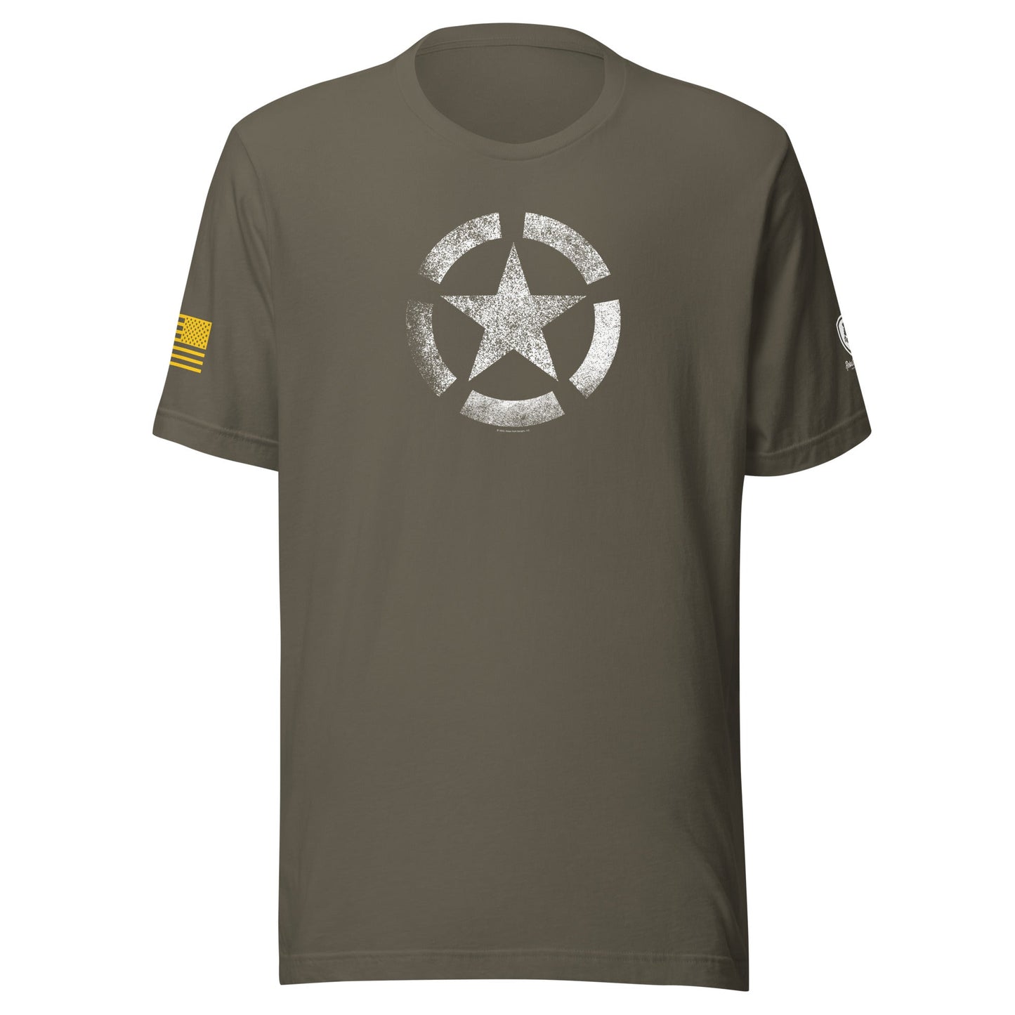 WW2 Star T-Shirt – Vintage Patriotic Tee – USA Flag Shirt for Men - Rebel Park USA