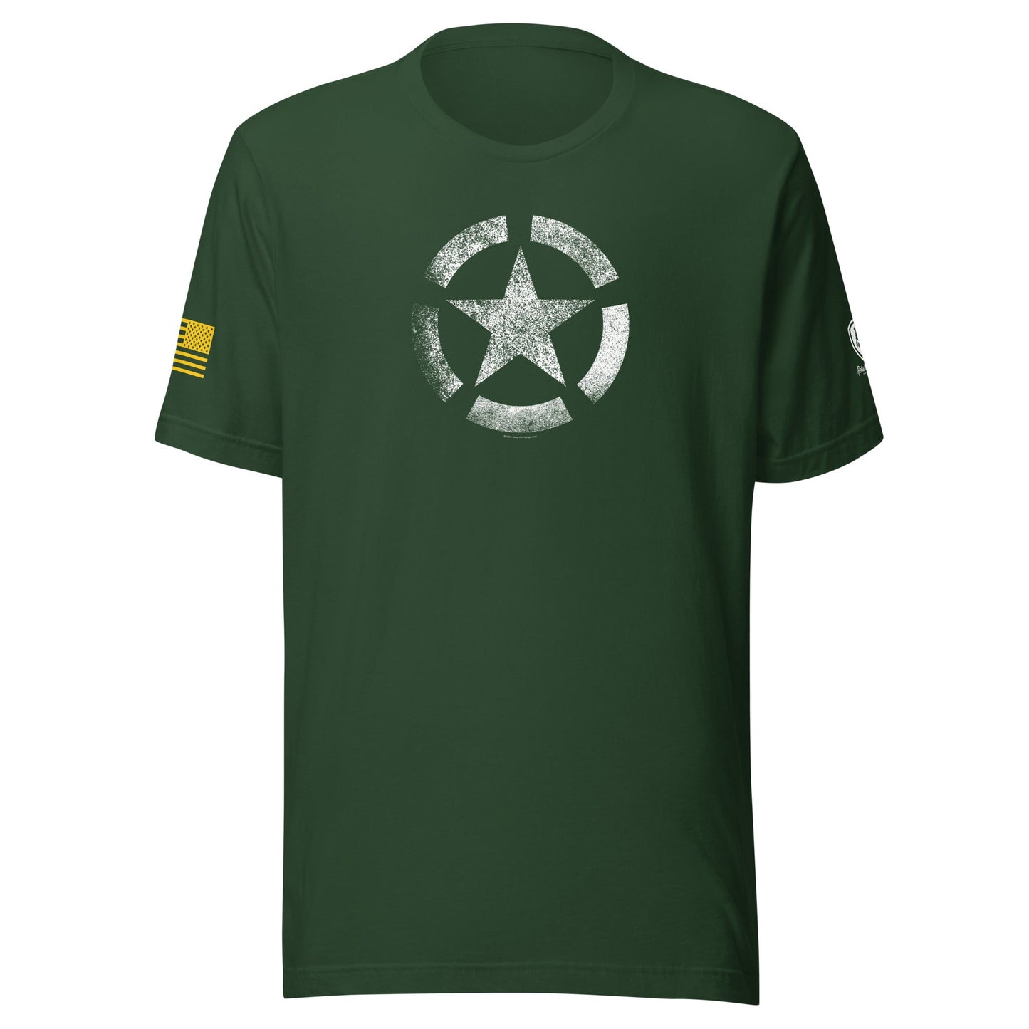 WW2 Star T-Shirt – Vintage Patriotic Tee – USA Flag Shirt for Men - Rebel Park USA